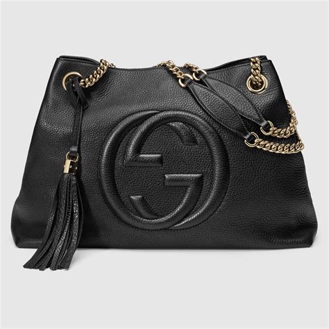 borsa finto gucci|Gucci leather shoulder bag.